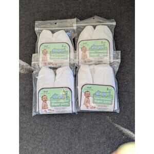 4 NEW Dappi Waterproof Nylon Diaper Pants White, (8 Pairs) Small 14 To 19lbs